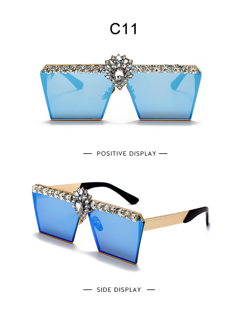 “Luxe Jewels” Square Fashion Sunglasses