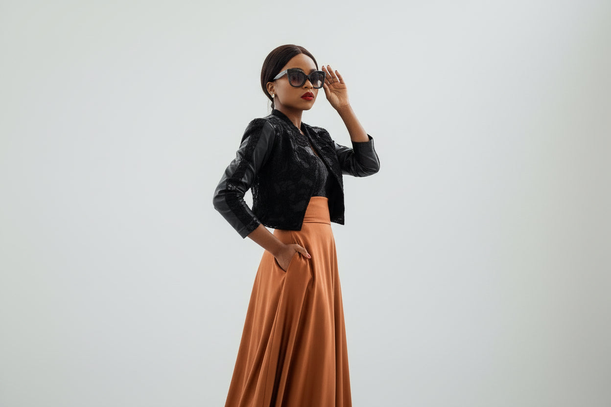 Noir Split Maxi Skirt