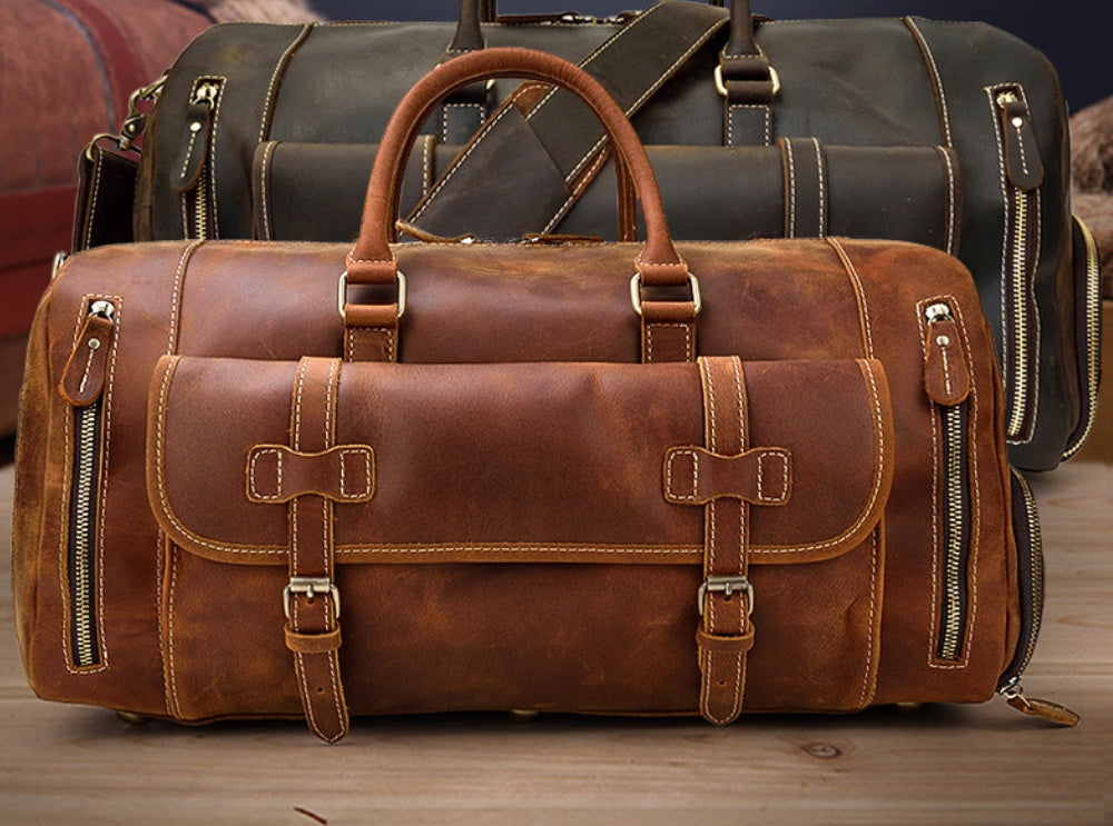 Retro Saddle Leather Travel Duffel (Men's)