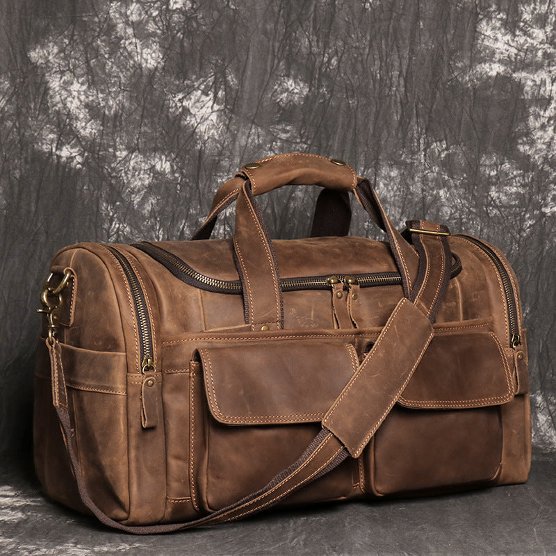 Crazy Horse Genuine Leather Luggage Bag