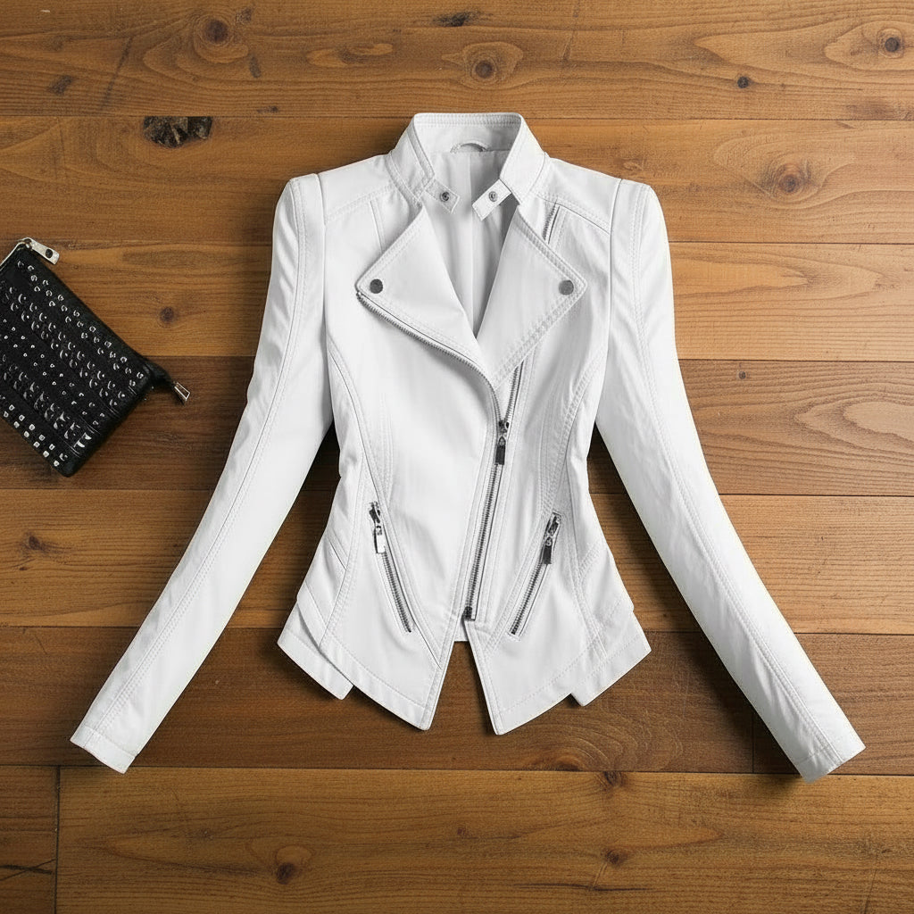 Midnight Tempo Moto Jacket ( Black) & Ivory Tempo Moto Jacket (White)