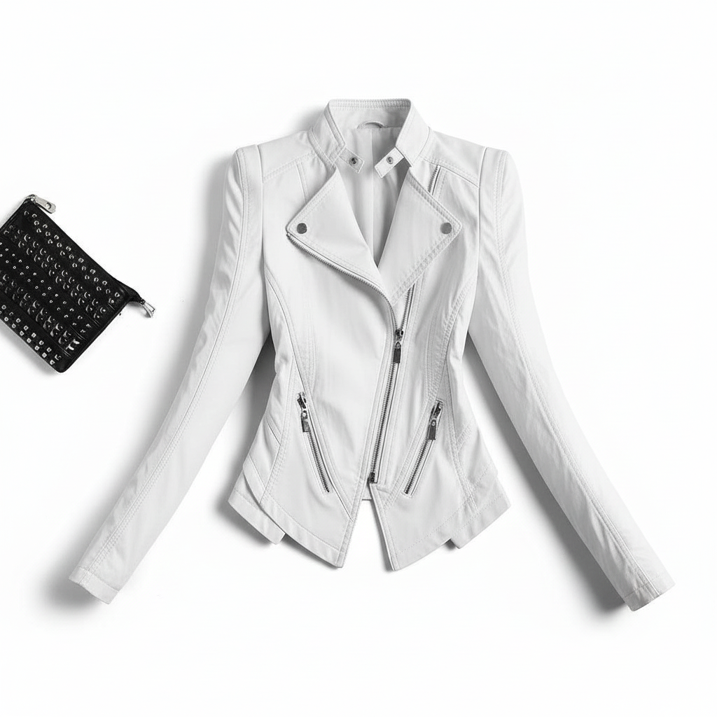 Midnight Tempo Moto Jacket ( Black) & Ivory Tempo Moto Jacket (White)