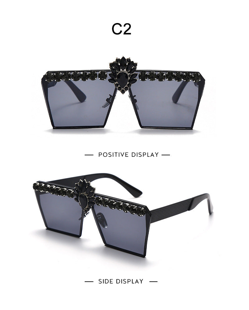 “Luxe Jewels” Square Fashion Sunglasses