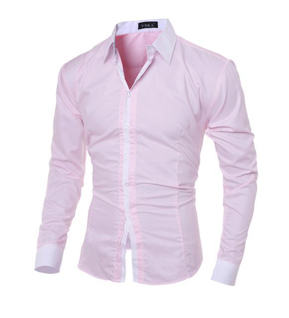 Men's Casual Long Sleeve Slim Fit Shirts