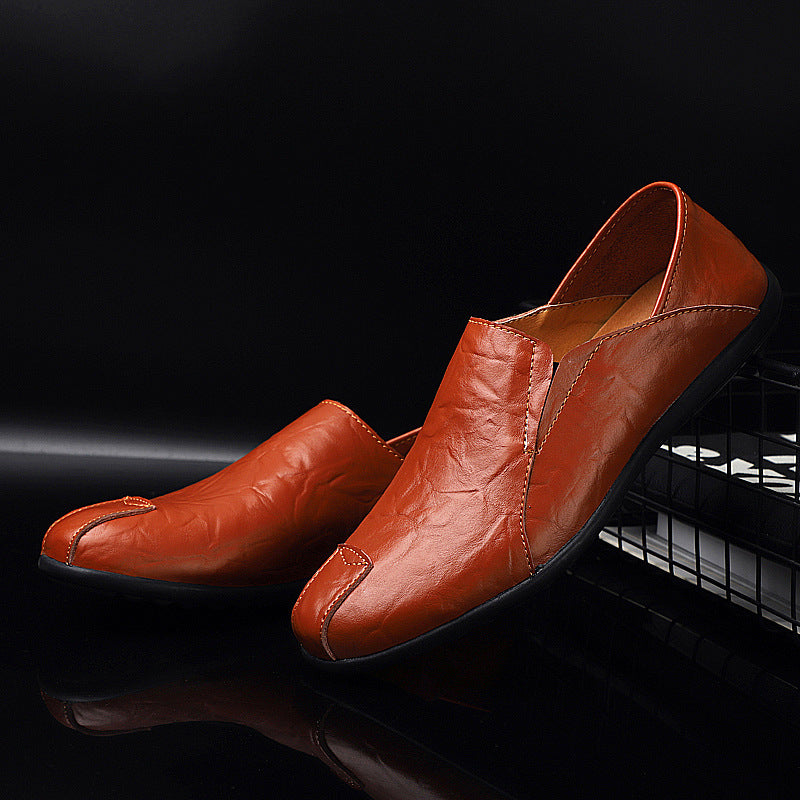 Men's Leather Casual Pea Shoes