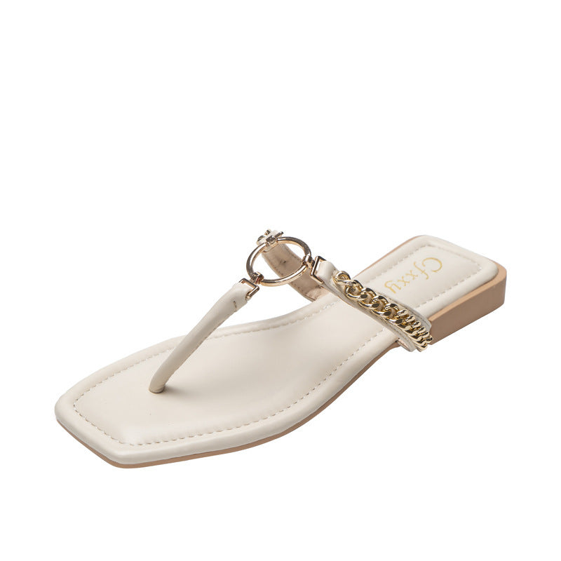 Chained Elegance Flip Flops