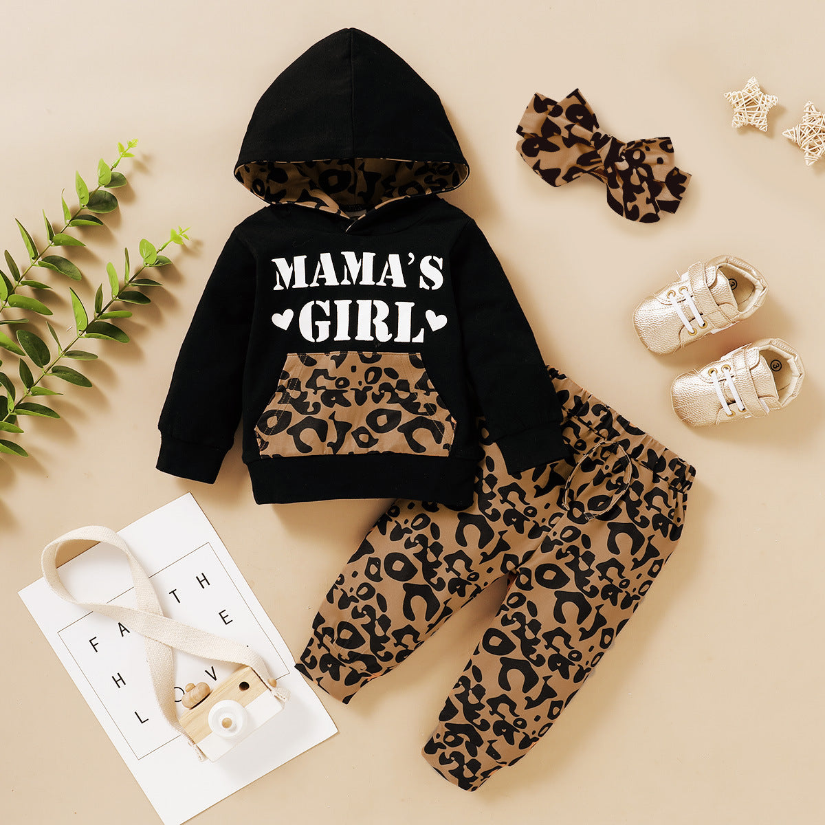 Wild Statement Hoodie & Leopard-Print Trousers Set