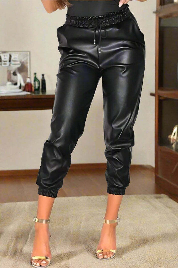 🖤 Night Luxe Faux Leather Joggers ( comes in 8 colors)