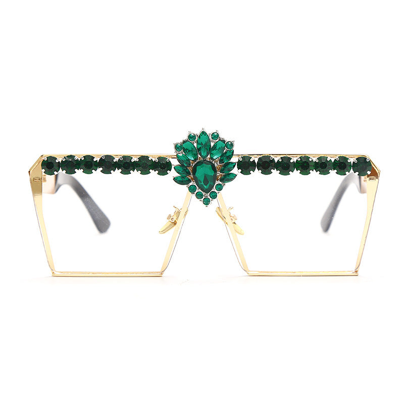 “Luxe Jewels” Square Fashion Sunglasses