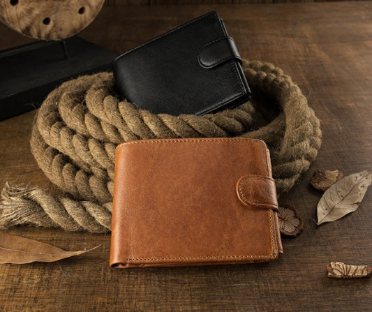 Customized Cowhide Short Wallet