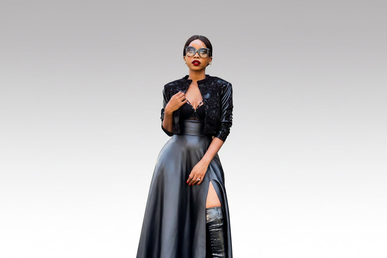 Noir Split Maxi Skirt