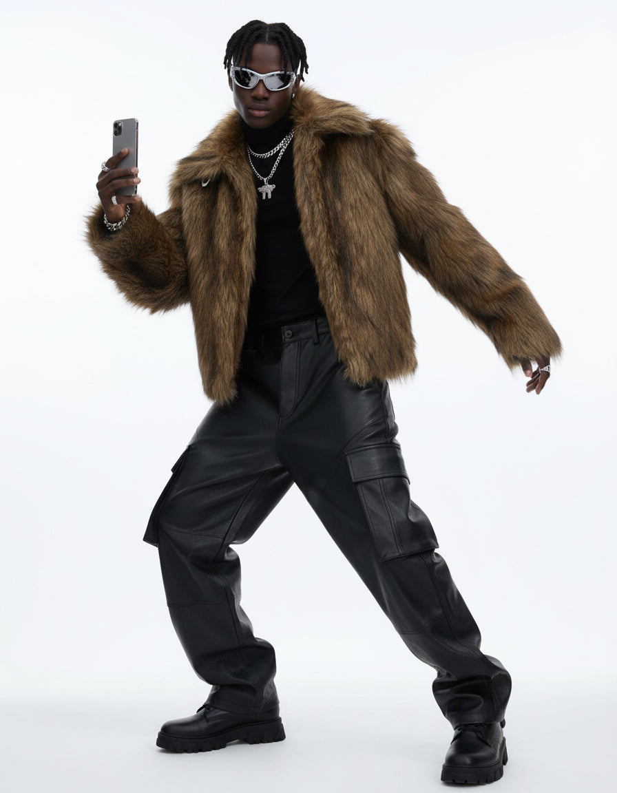 Cocoa Luxe Faux Fur Coat