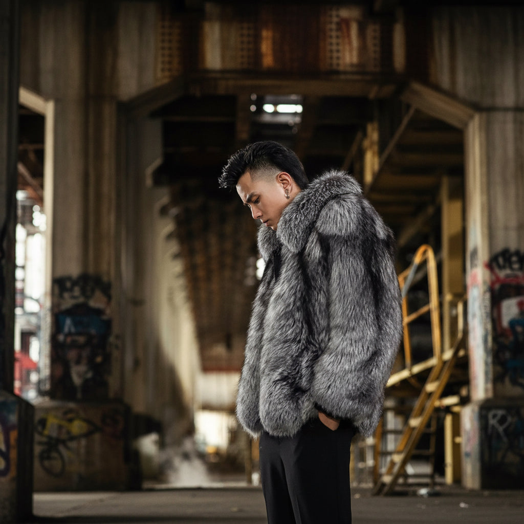 Midnight Monarch Faux Fur Jacket