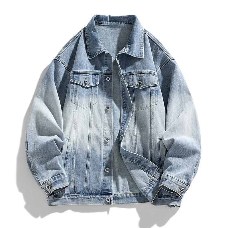 Vintage Vibe Loose Denim Jacket – Timeless Street Style for Men