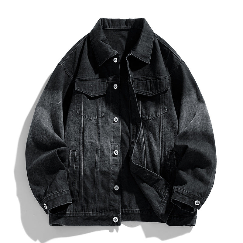 Vintage Vibe Loose Denim Jacket – Timeless Street Style for Men