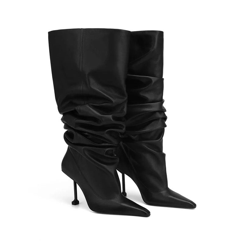“Bold on the Boulevard” Stiletto Heel Boots