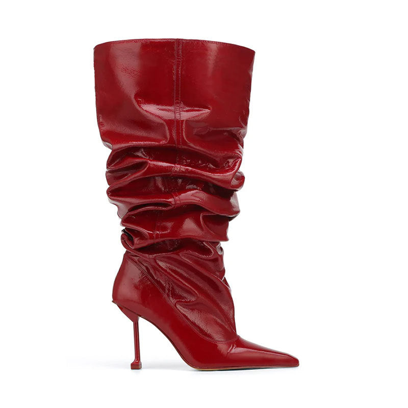 “Bold on the Boulevard” Stiletto Heel Boots