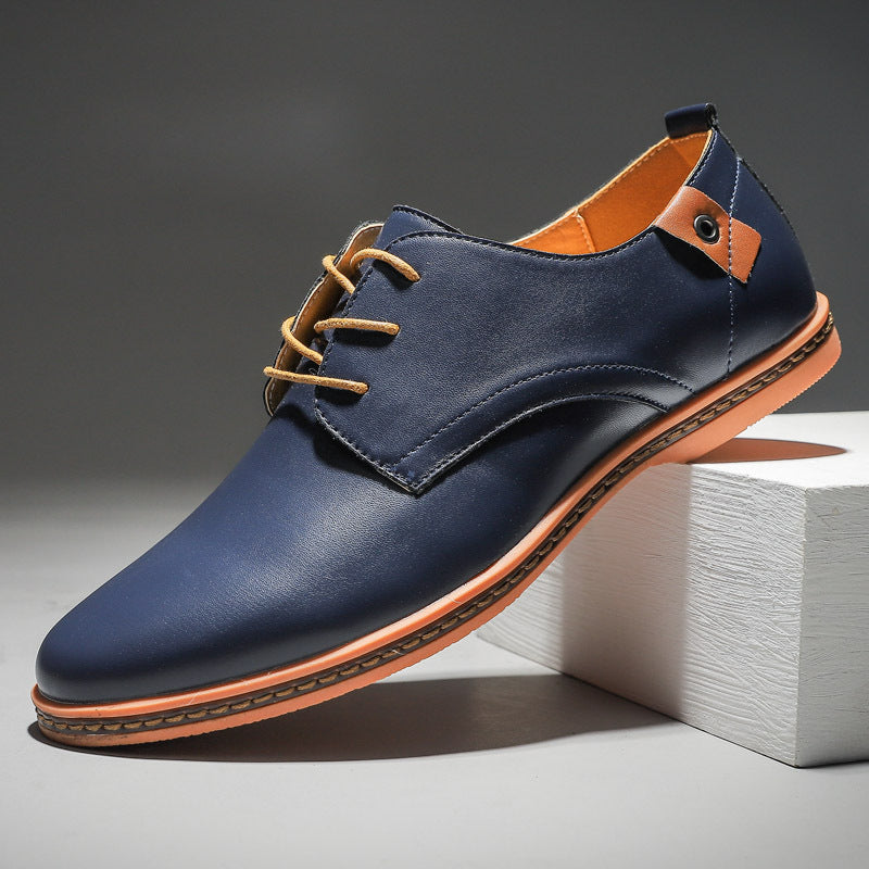 Executive Leather Surface Lace-up Shoes