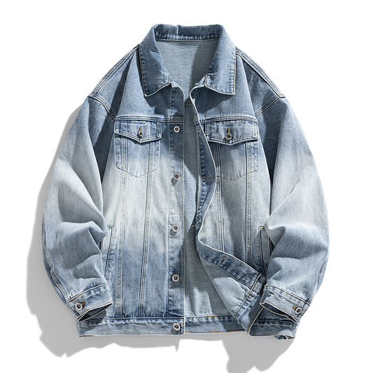 Vintage Vibe Loose Denim Jacket – Timeless Street Style for Men