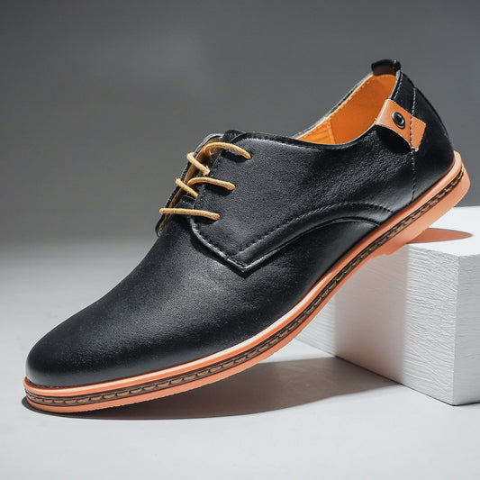 Executive Leather Surface Lace-up Shoes