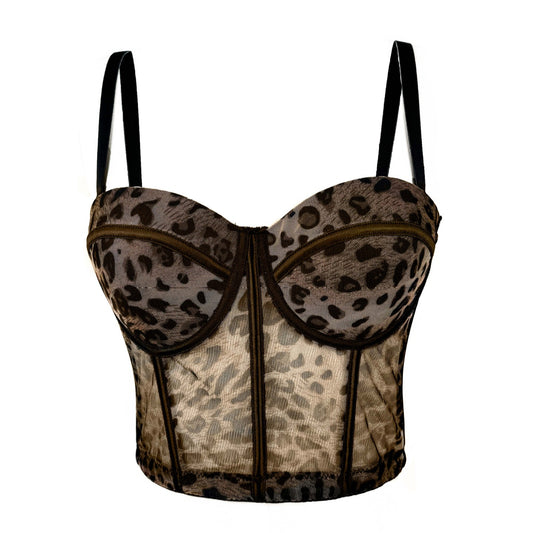 Fierce Leopard Fishbone Corset