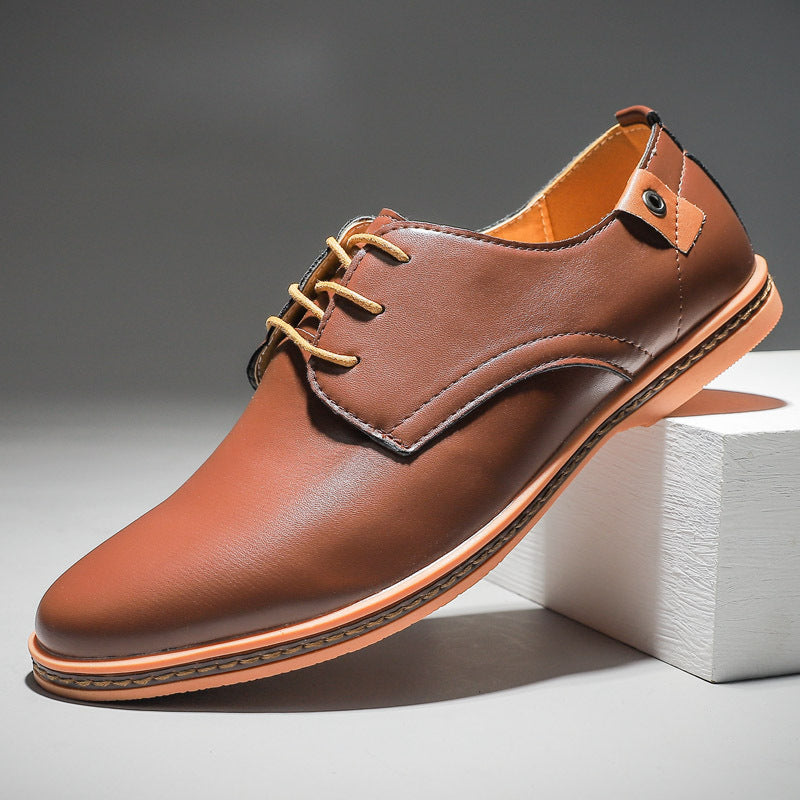 Executive Leather Surface Lace-up Shoes