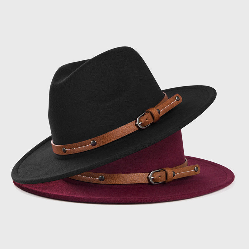 Satin Buckle Brim Cowboy Hat