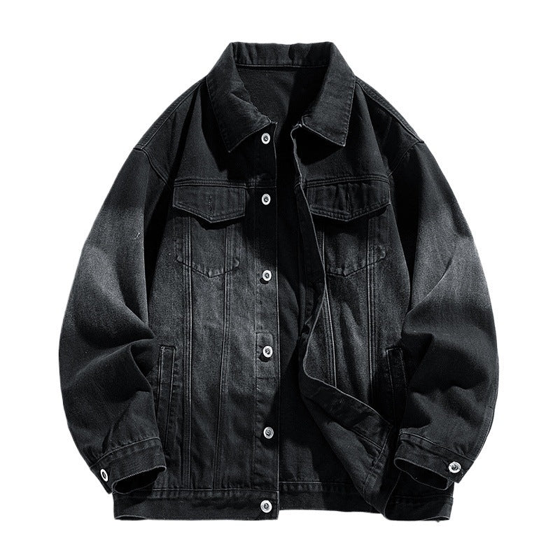 Vintage Vibe Loose Denim Jacket – Timeless Street Style for Men