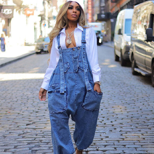 Downtown Denim Drift Jumpsuit