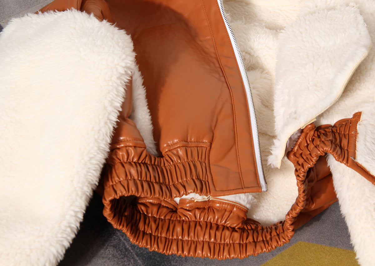 Brown Sugar Shearling Bomber