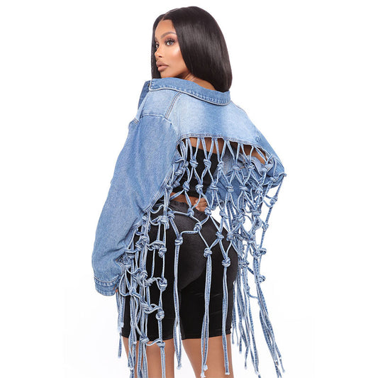 Fringe Flow Denim Jacket