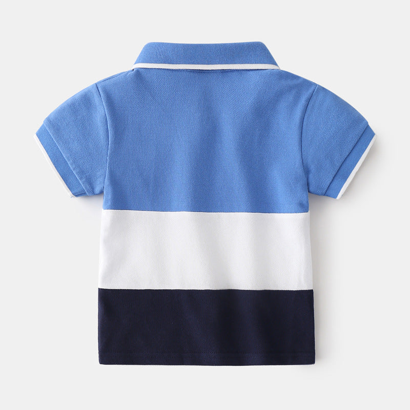 Bold Contrast Color Block Polo