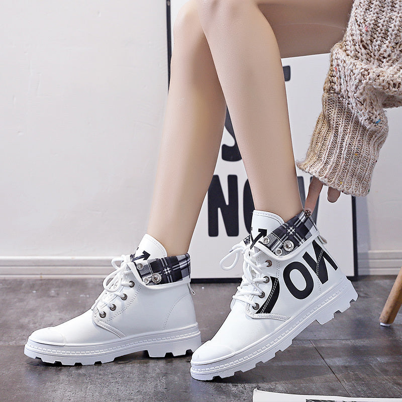 All-Season High-Top Canvas Boots for Girls