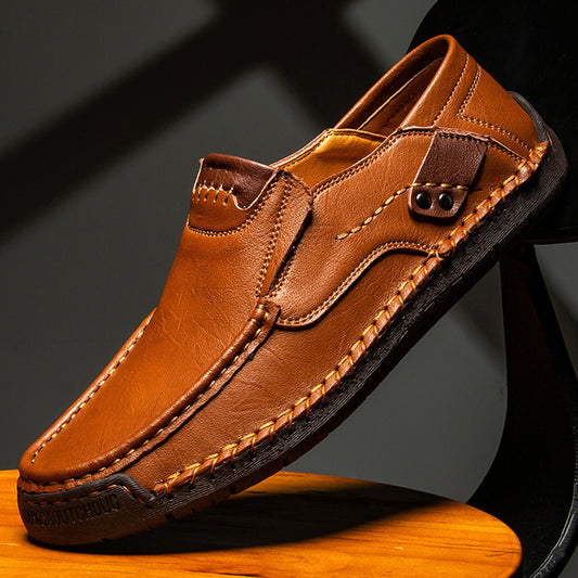 Leather Soft Sole Business Pea Shoes