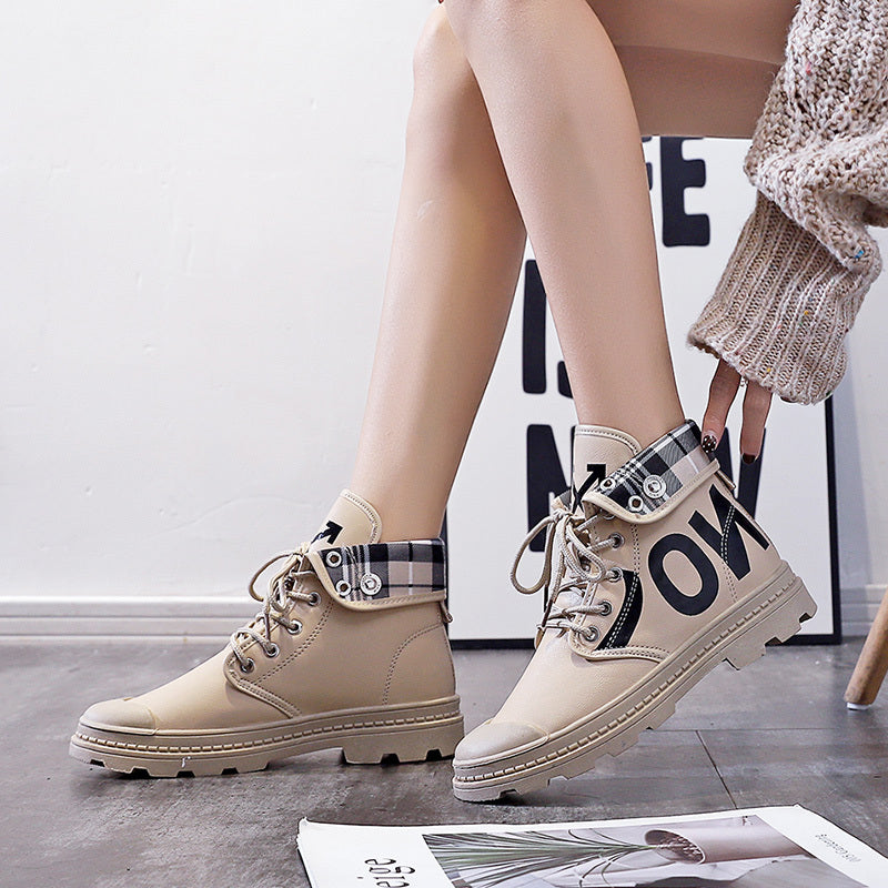 All-Season High-Top Canvas Boots for Girls