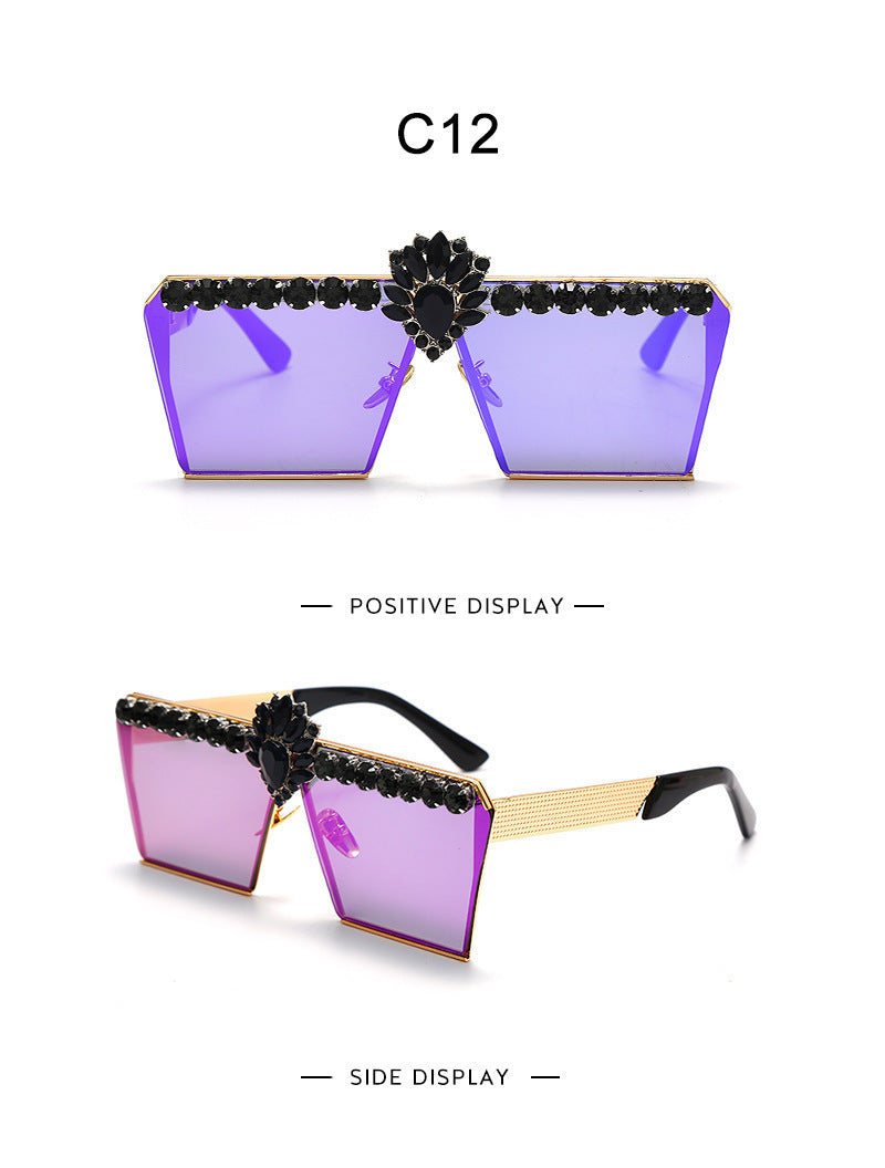 “Luxe Jewels” Square Fashion Sunglasses