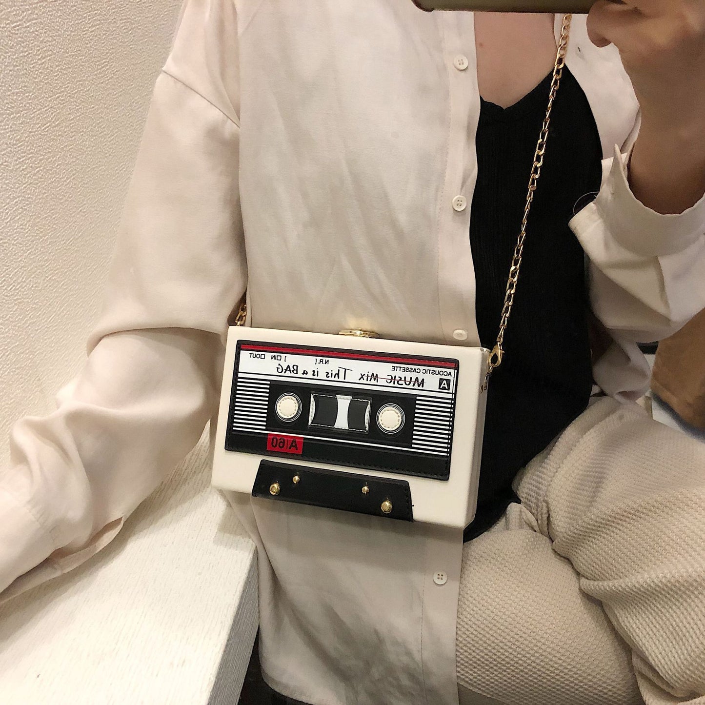 Retro Cassette Tape Shoulder Bag