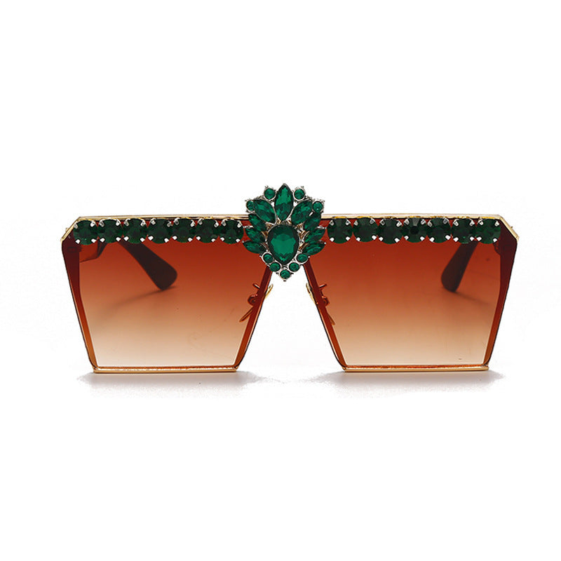 “Luxe Jewels” Square Fashion Sunglasses