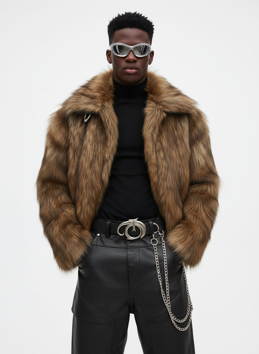 Cocoa Luxe Faux Fur Coat