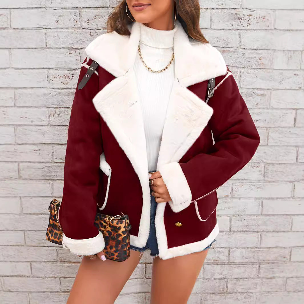 Blush Luxe Sherpa Moto Jacket