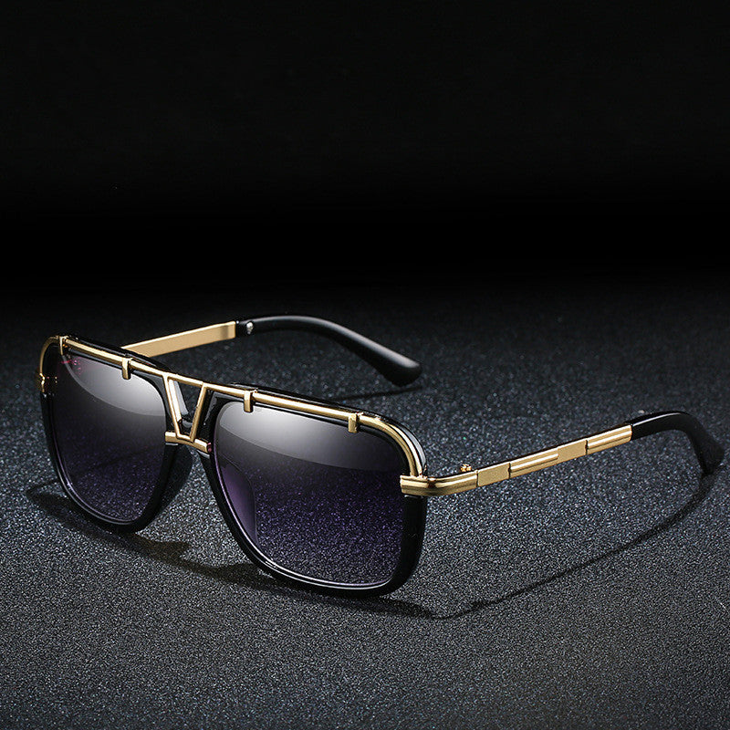 Prestige Classic PC Unisex Black & Gold Sunglasses