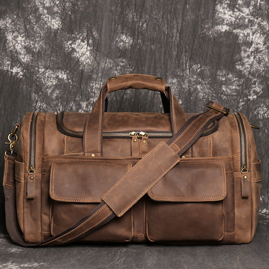 Crazy Horse Genuine Leather Luggage Bag