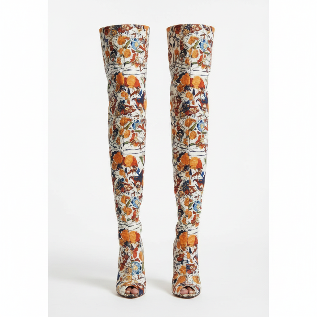 Graffiti Runway Thigh-Highs”

& 
✨ “Glitz Storm Thigh-Highs”