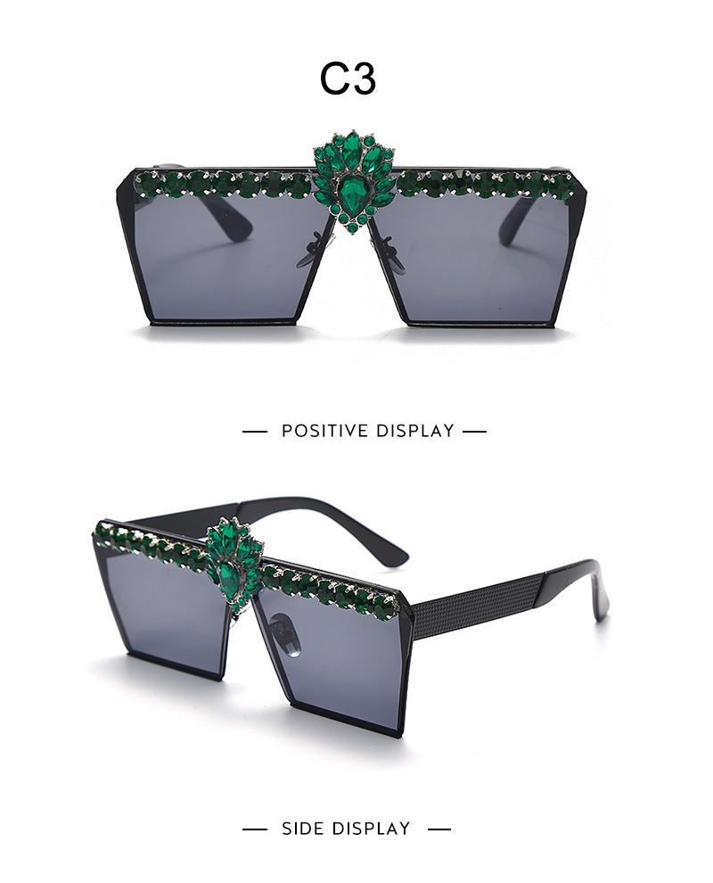 “Luxe Jewels” Square Fashion Sunglasses