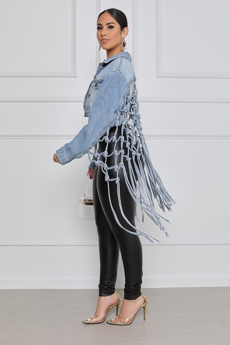 Fringe Flow Denim Jacket