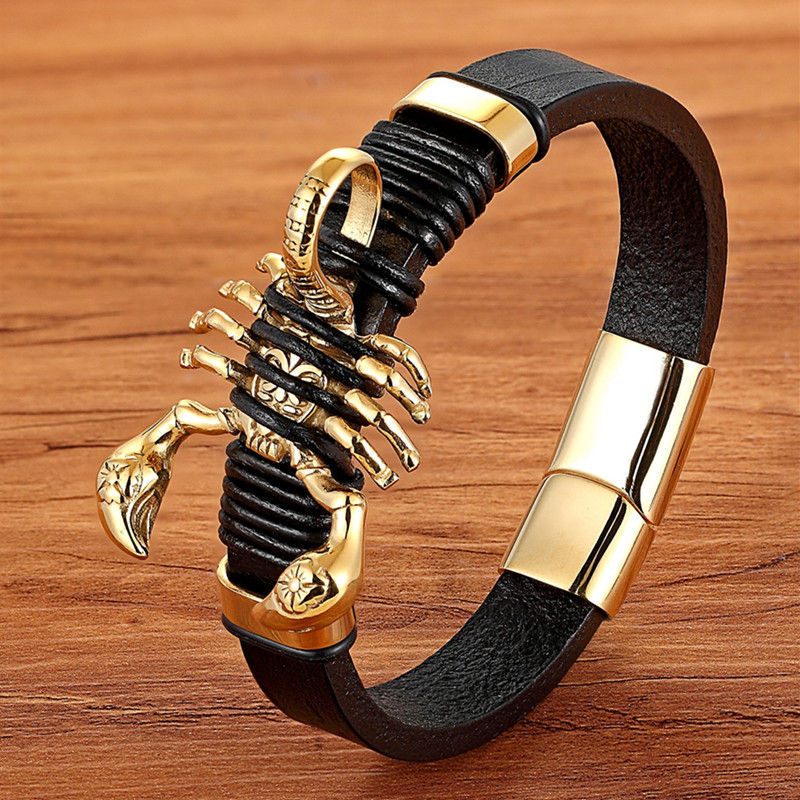 “Venom Weave” Leather Bracelet