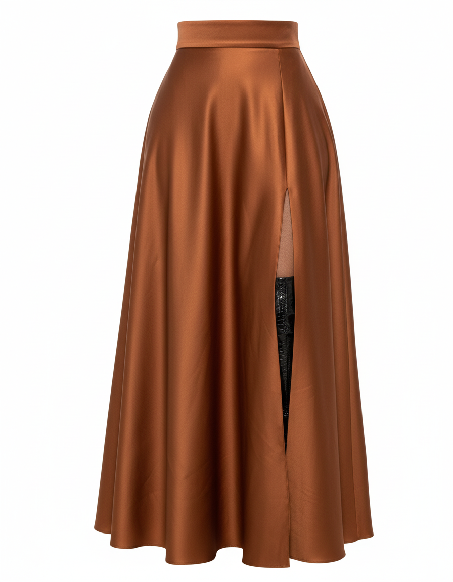 Noir Split Maxi Skirt