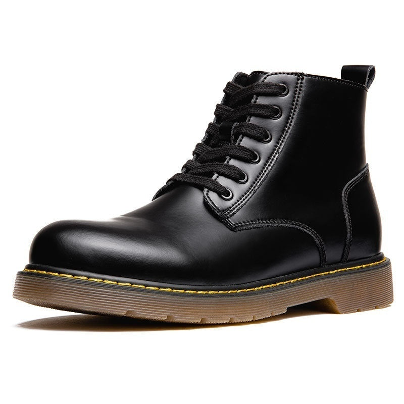 Retro Black Mid-top Ankle Boots