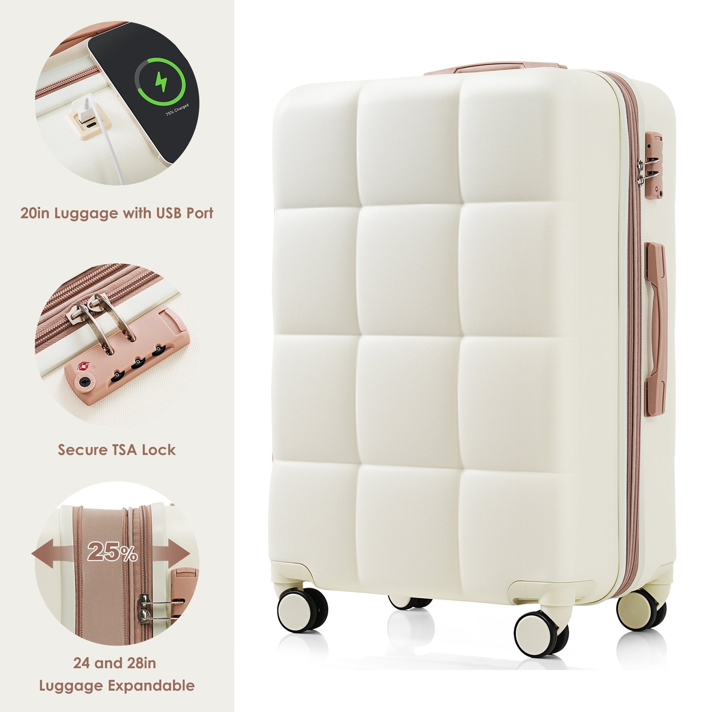 Luxe Cream Travel Set ( 4 Piece)