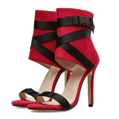 "Strapped In Style " Open Toe Stiletto Heels